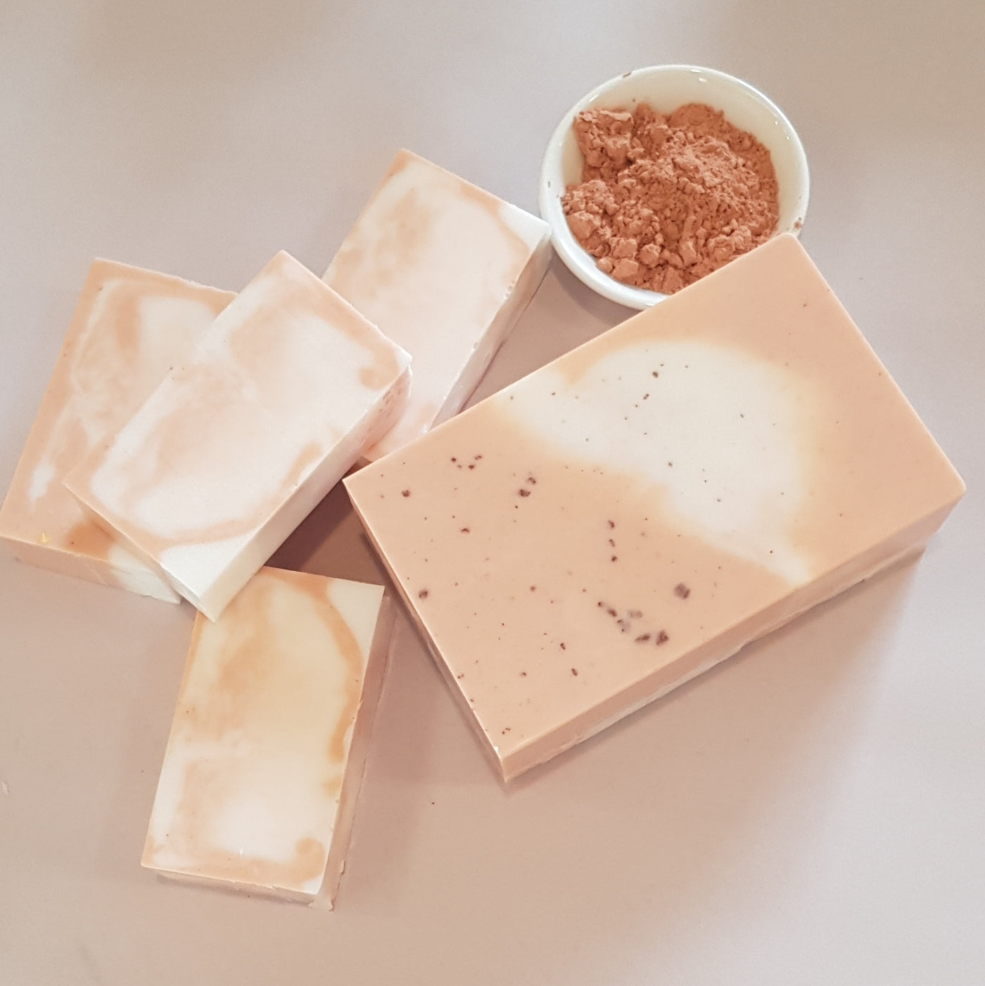 how to make melt and pour soap loaf with clay and essential oil