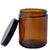 Amber Jar with Black Lid - 500mls
