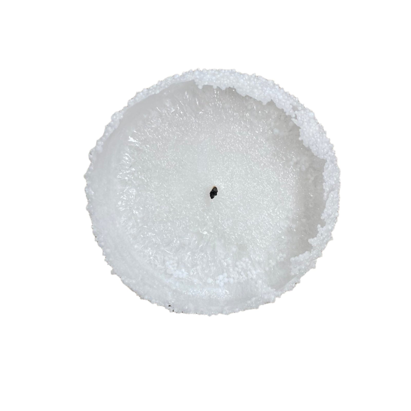 top of a sand wax candle that can be reused