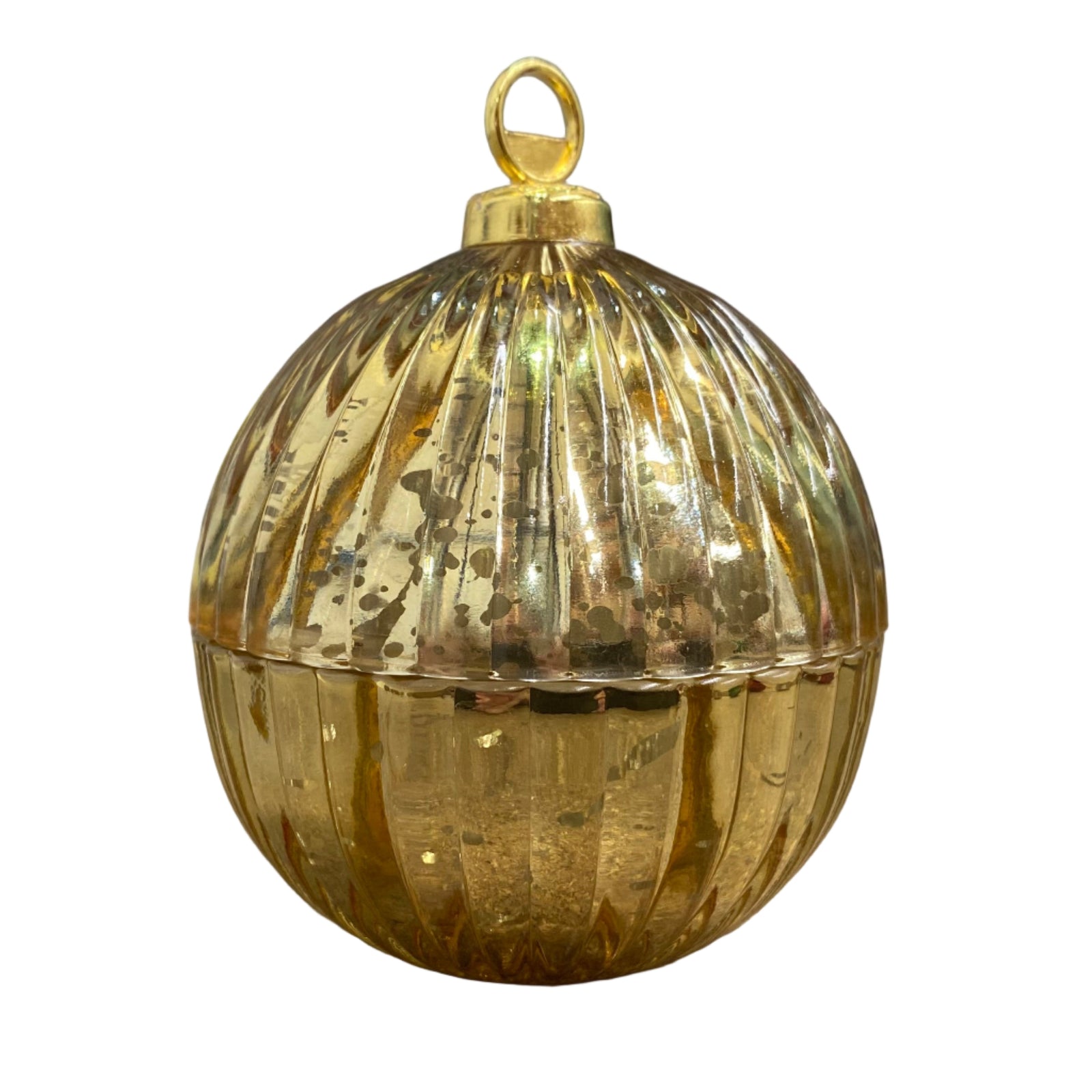 Gold Bauble Christmas Candle Jar