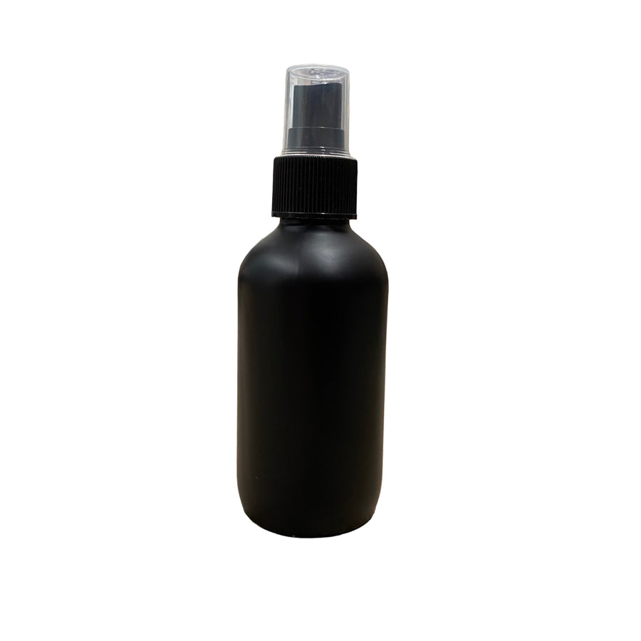 Room Spray Bottle 100ml- Black Glass and Black Nozzle