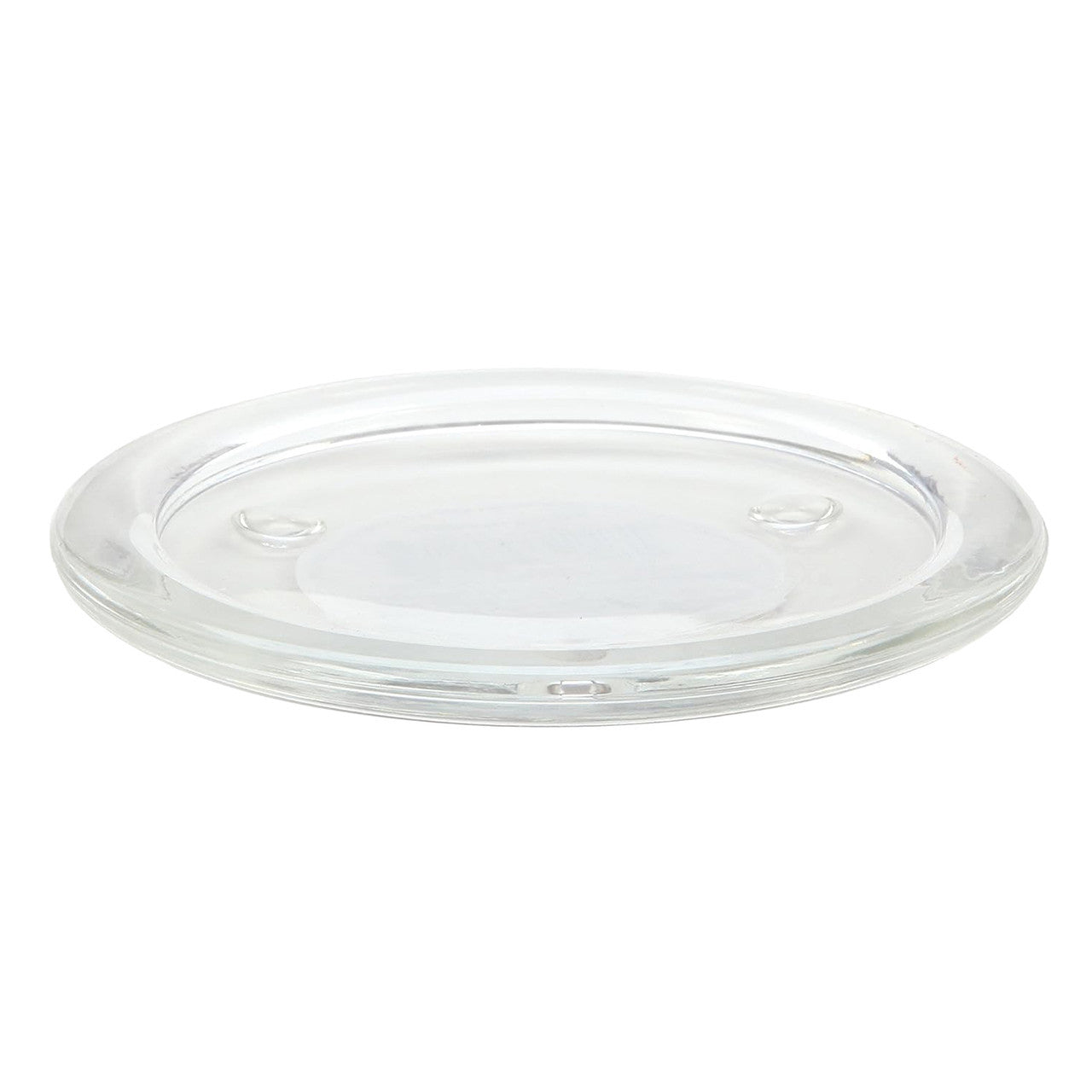 round glass candle plate – medium candle jar