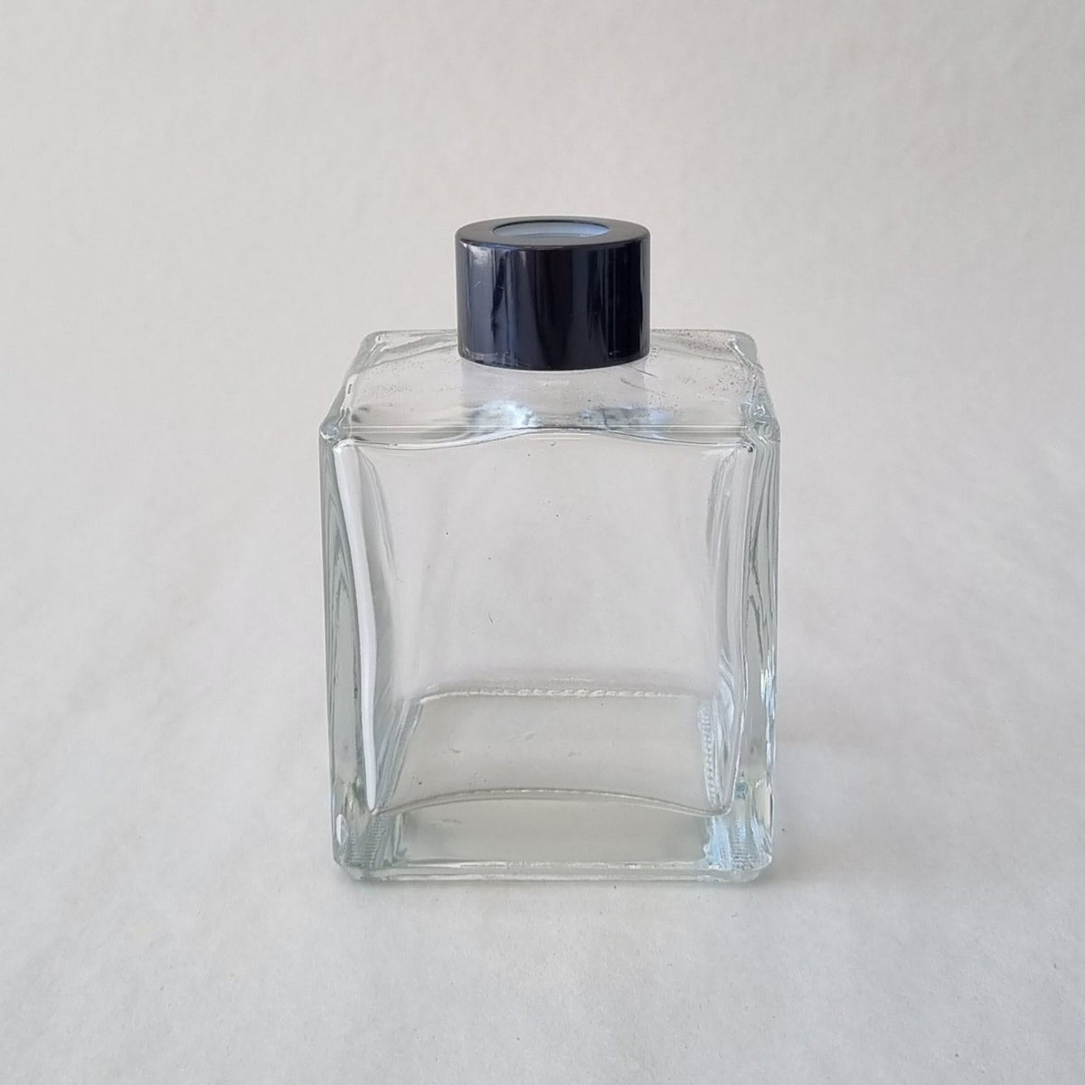 Diffuser Bottle - Square Clear 200ml- Black Lid