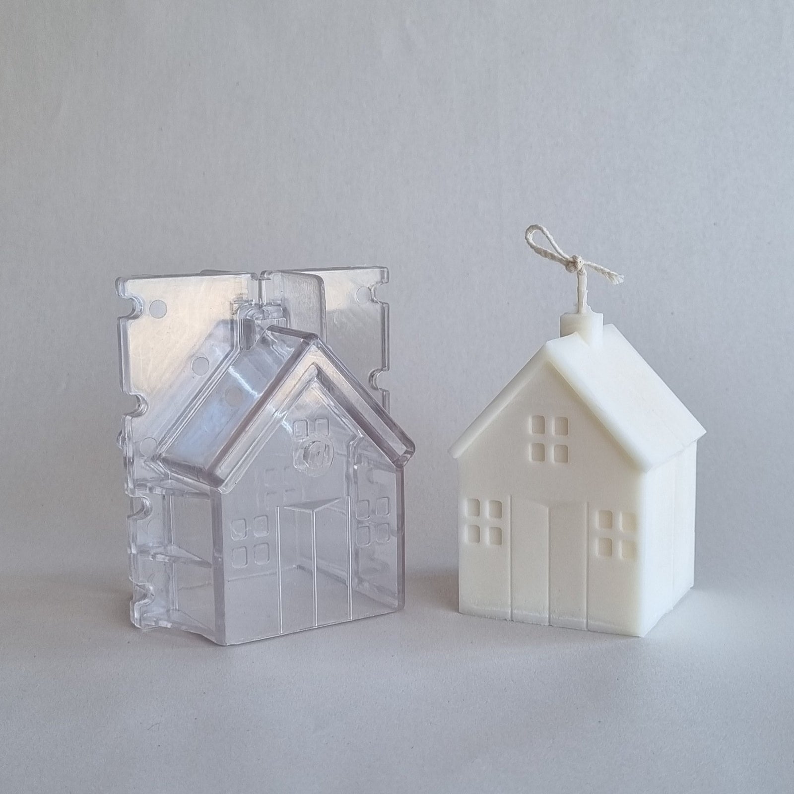 PVC candle mould in large cottage shape