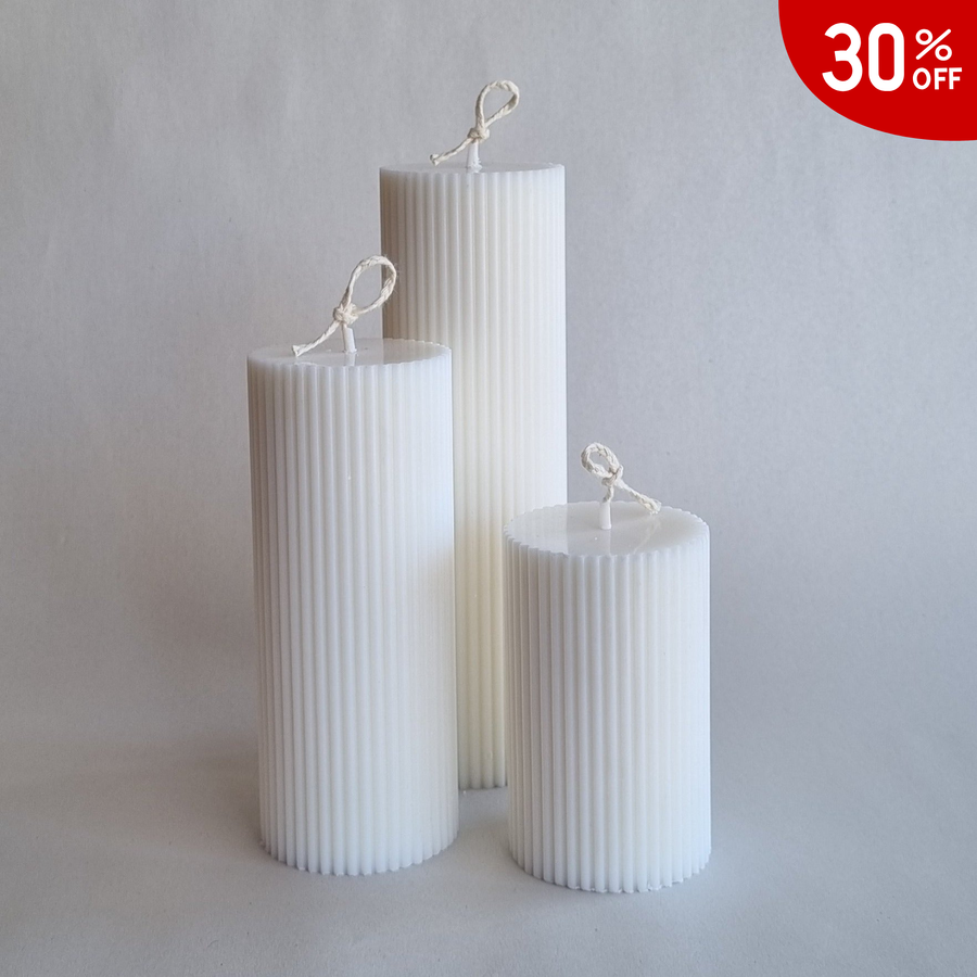 Fluted Round Column -6cm PVC Candle Mould