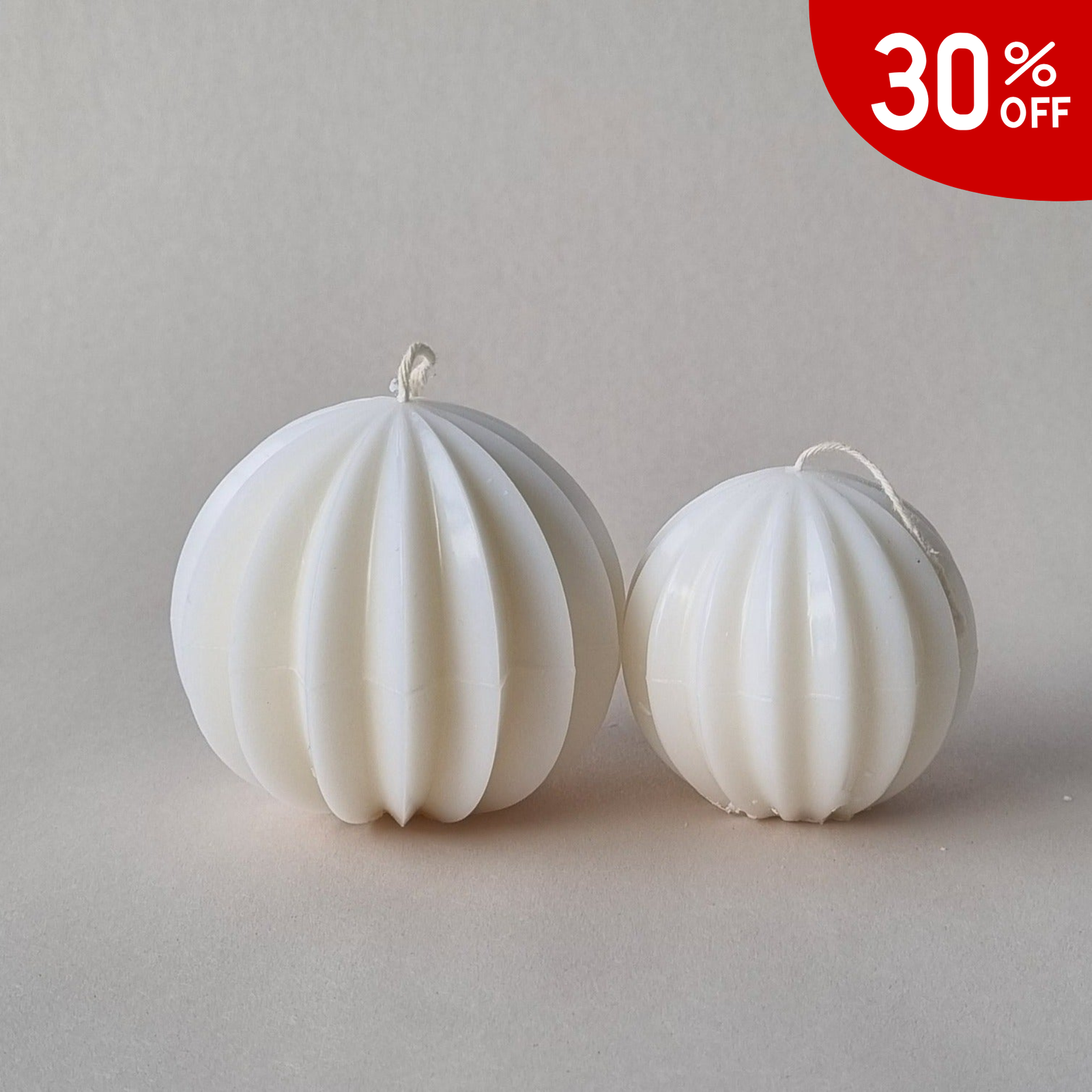 Ball, Fluted - Small PVC Candle Mould