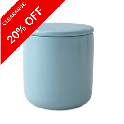 Ceramic Jar with Lid, Large - Blue
