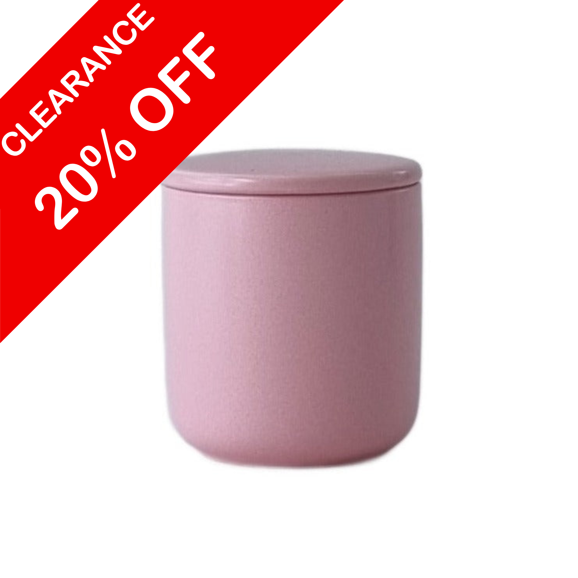 Ceramic Jar with Lid, Small - Pink