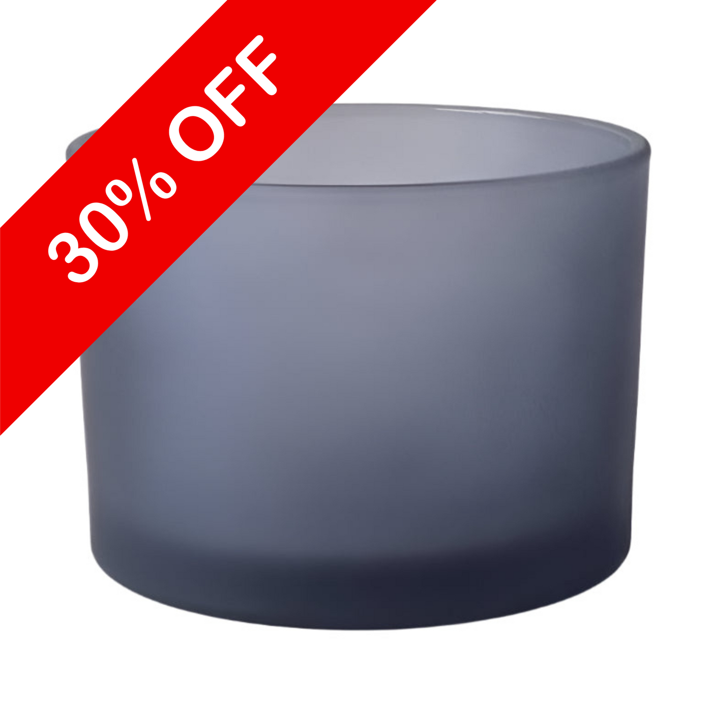 Classic Extra Large Short Oxford Candle Jar - Frosted Grey Exterior