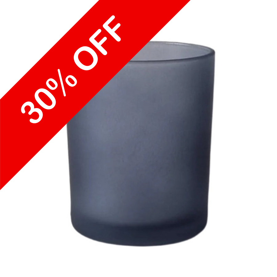 Classic Medium Oxford Candle Jar - Frosted Grey Exterior