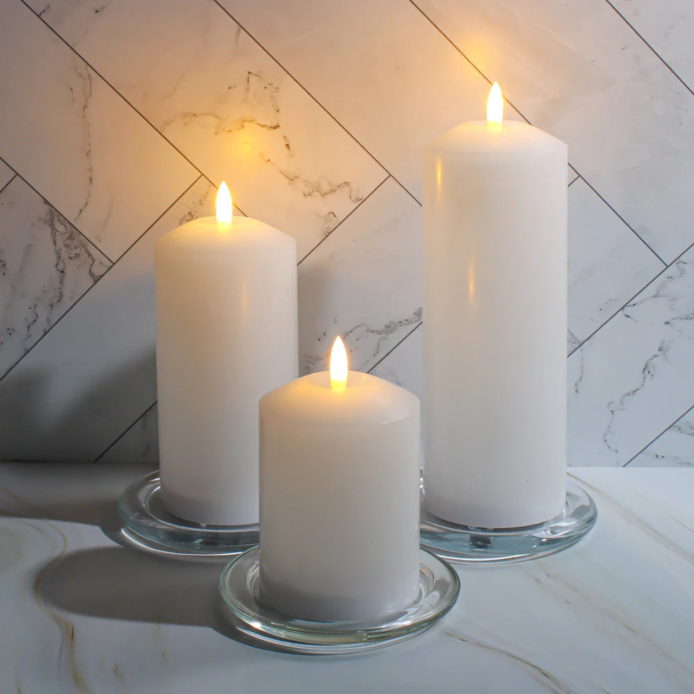 Round Glass Candle Plate - Medium