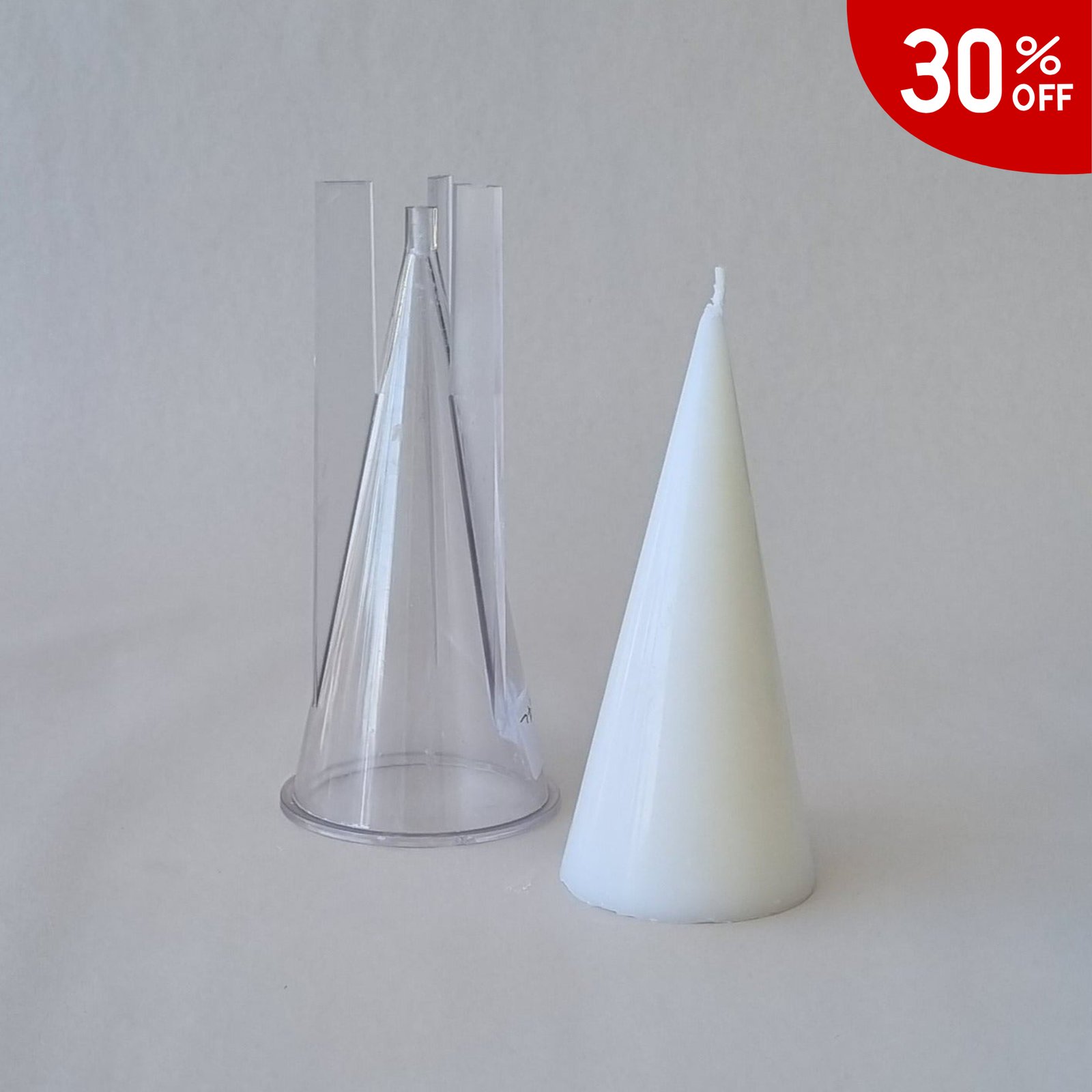 Cone-shaped PVC candle mould