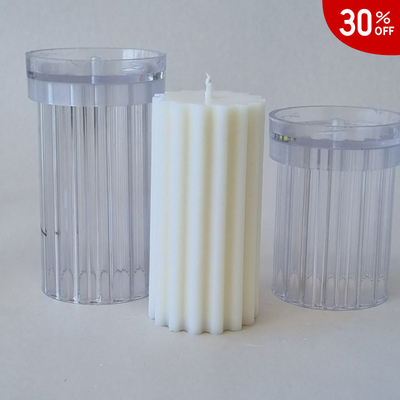 Wavey Fluted Column Tall PVC Candle Mould