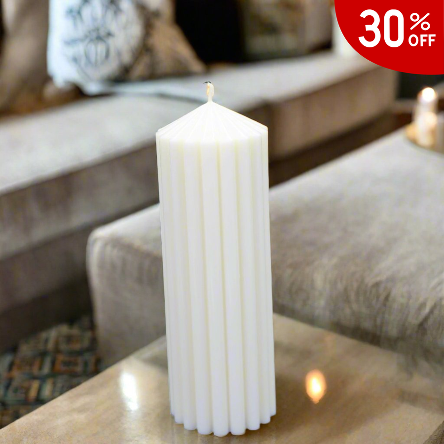 Fluted Pillar Narrow PVC Candle  Mould