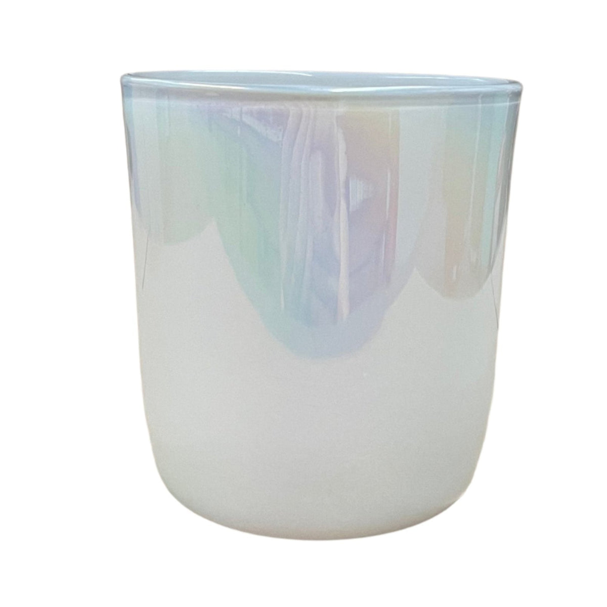 cambridge large – iridescent white candle jar