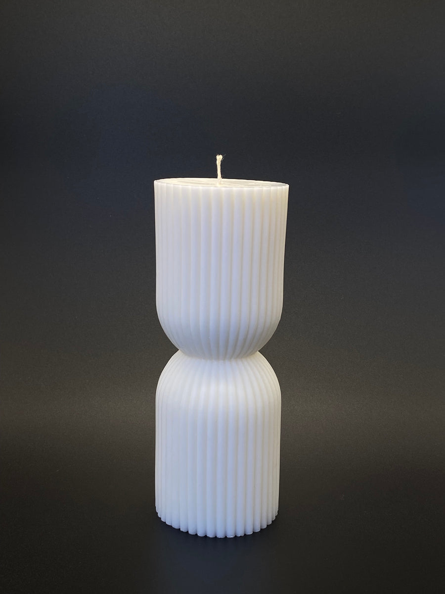 Ribbed Short Silicon Candle Mould