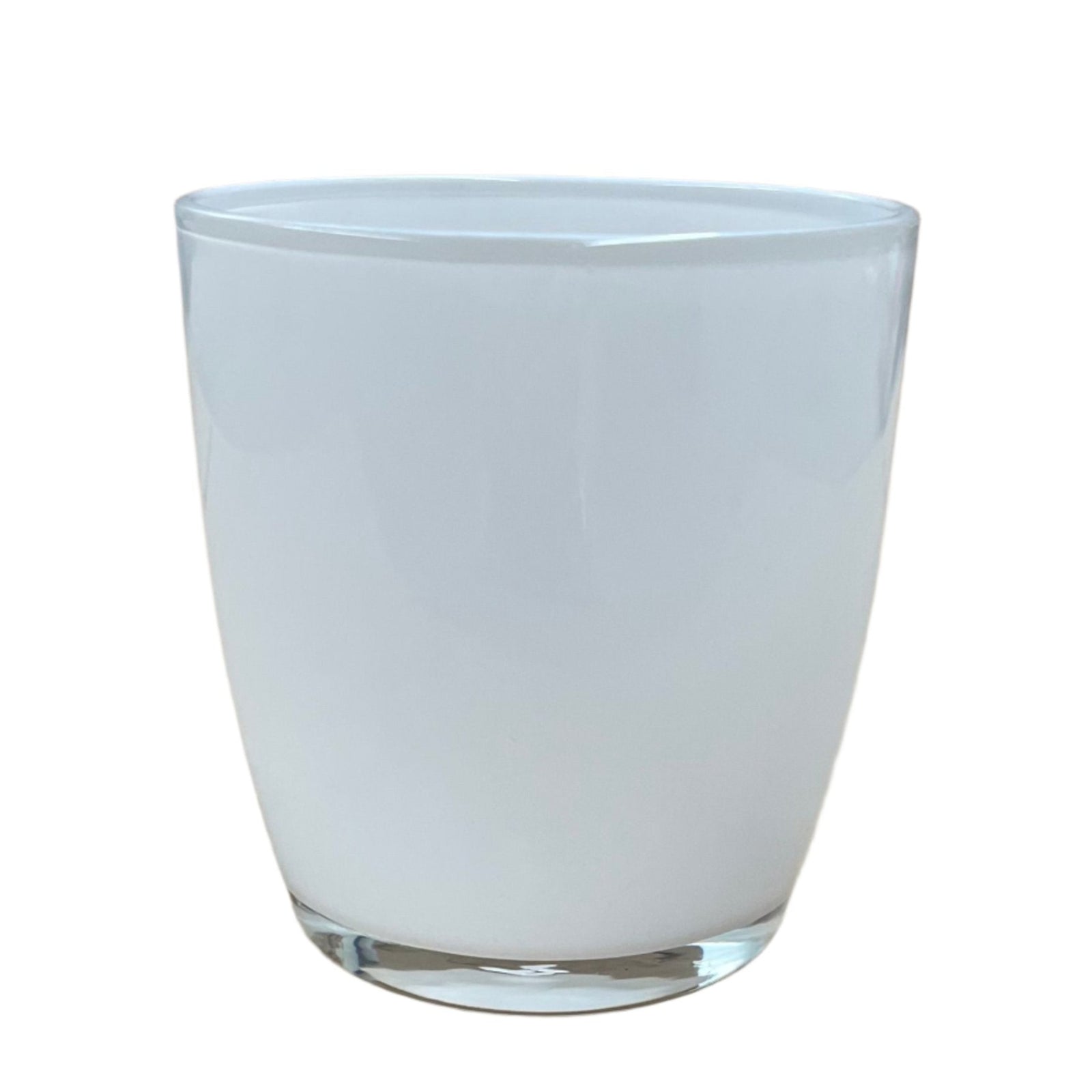 stratford large – gloss white candle jar