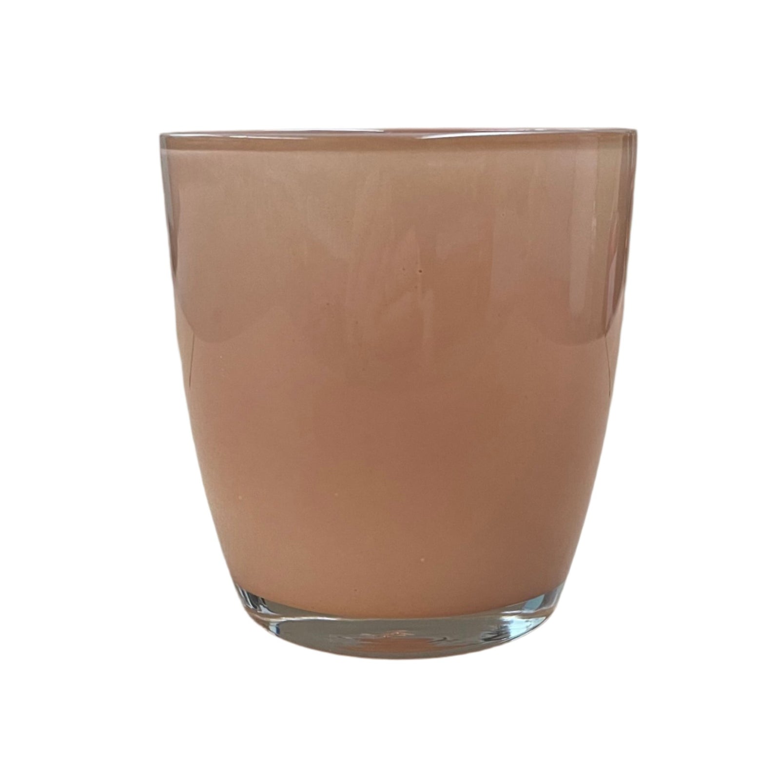 Stratford large gloss peach candle jar
