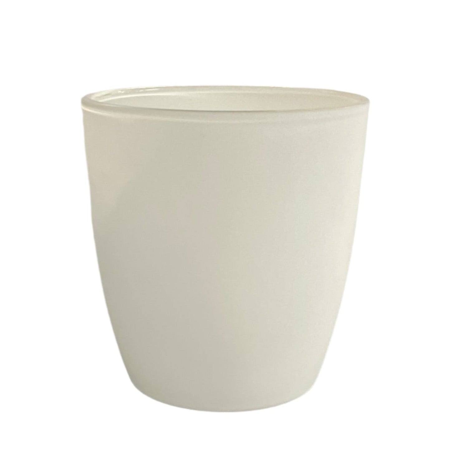 stratford large – matte white candle jar