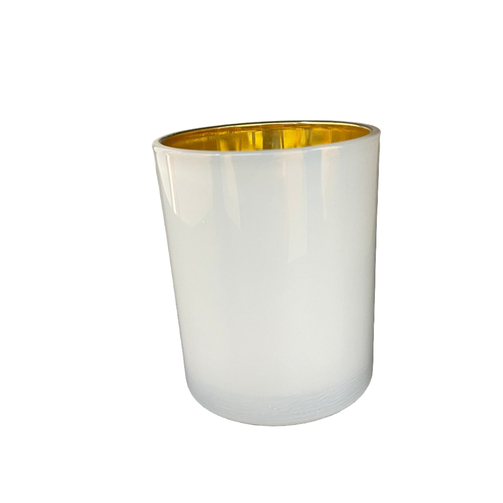 white electroplated candle jar