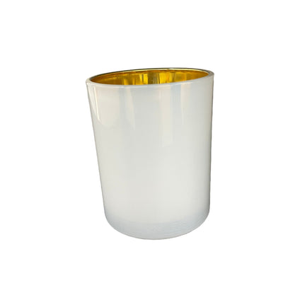 Medium Jar - Electroplated White/Gold