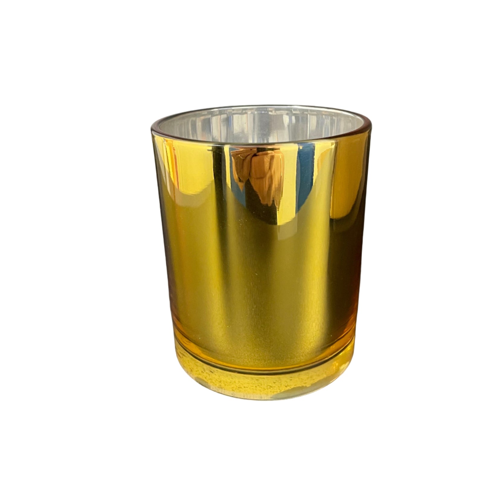 gold electroplated candle jar