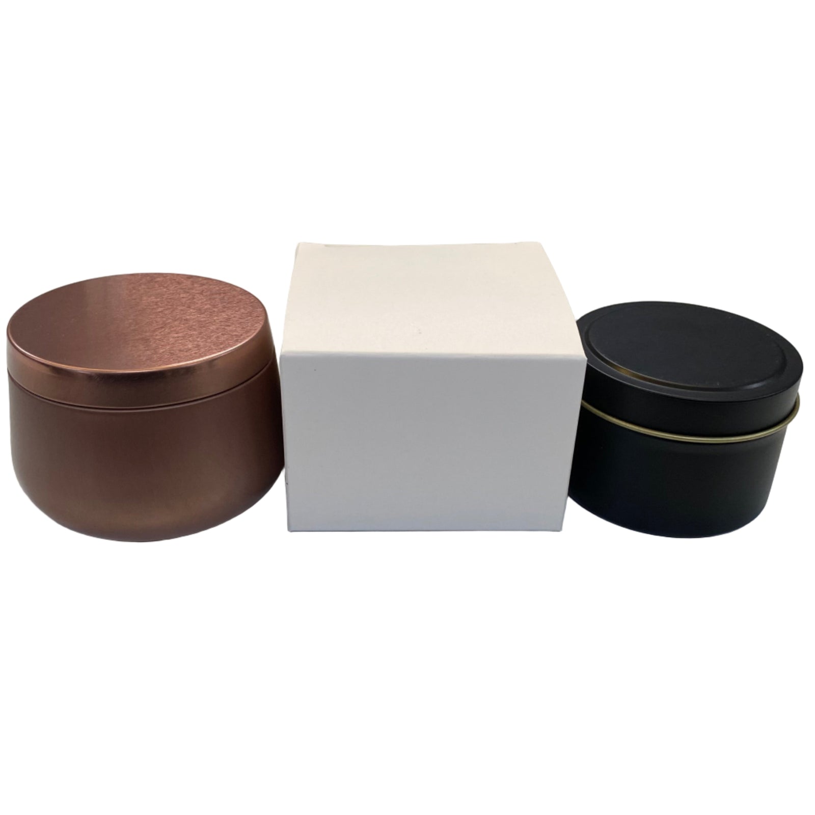 Gift Box white 4oz & 8oz travel  tins