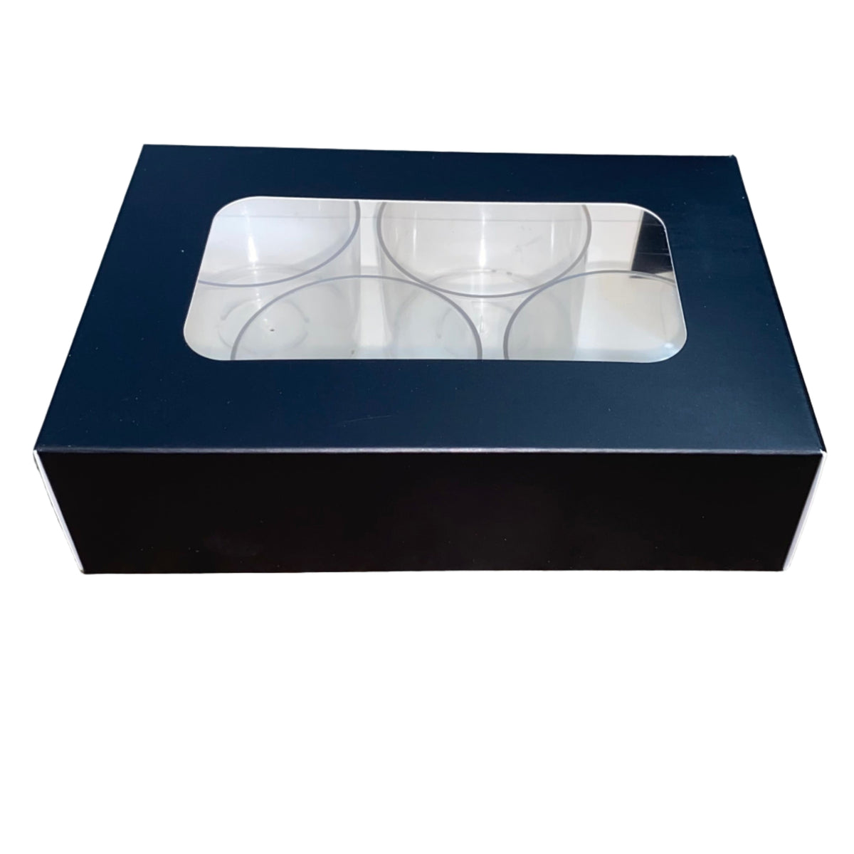 Black gift box 4 maxi tea lights