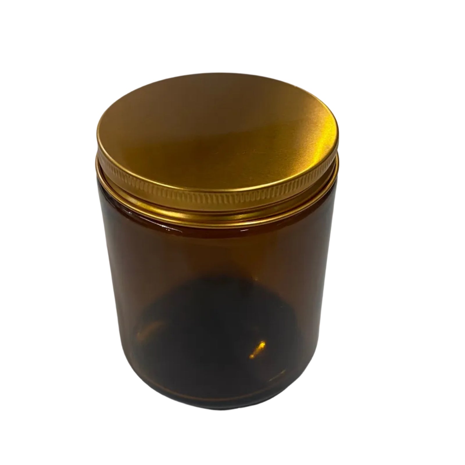 amber jar 250ml gold metal lid