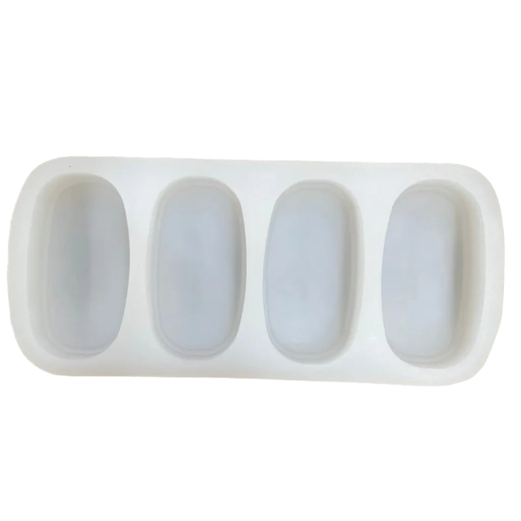 Oval Silicon Soap Mould - 4 cavity