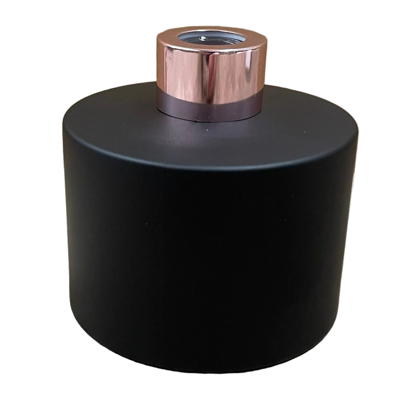 Diffuser Bottle - Round Matte Black 200ML-  Rose Pink Lid