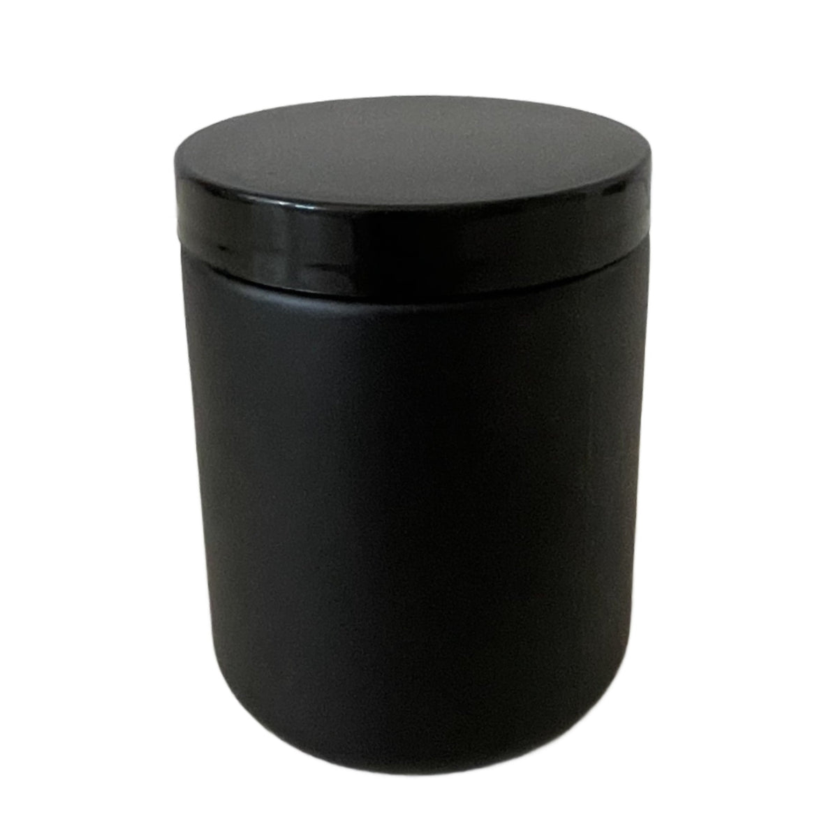 matte black 250ml candle jar with lid