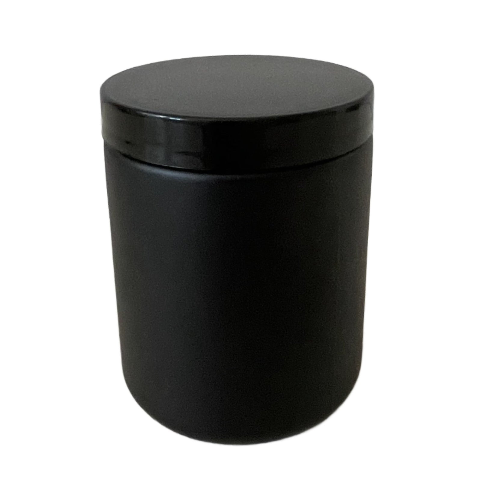 matte black 250ml candle jar with lid