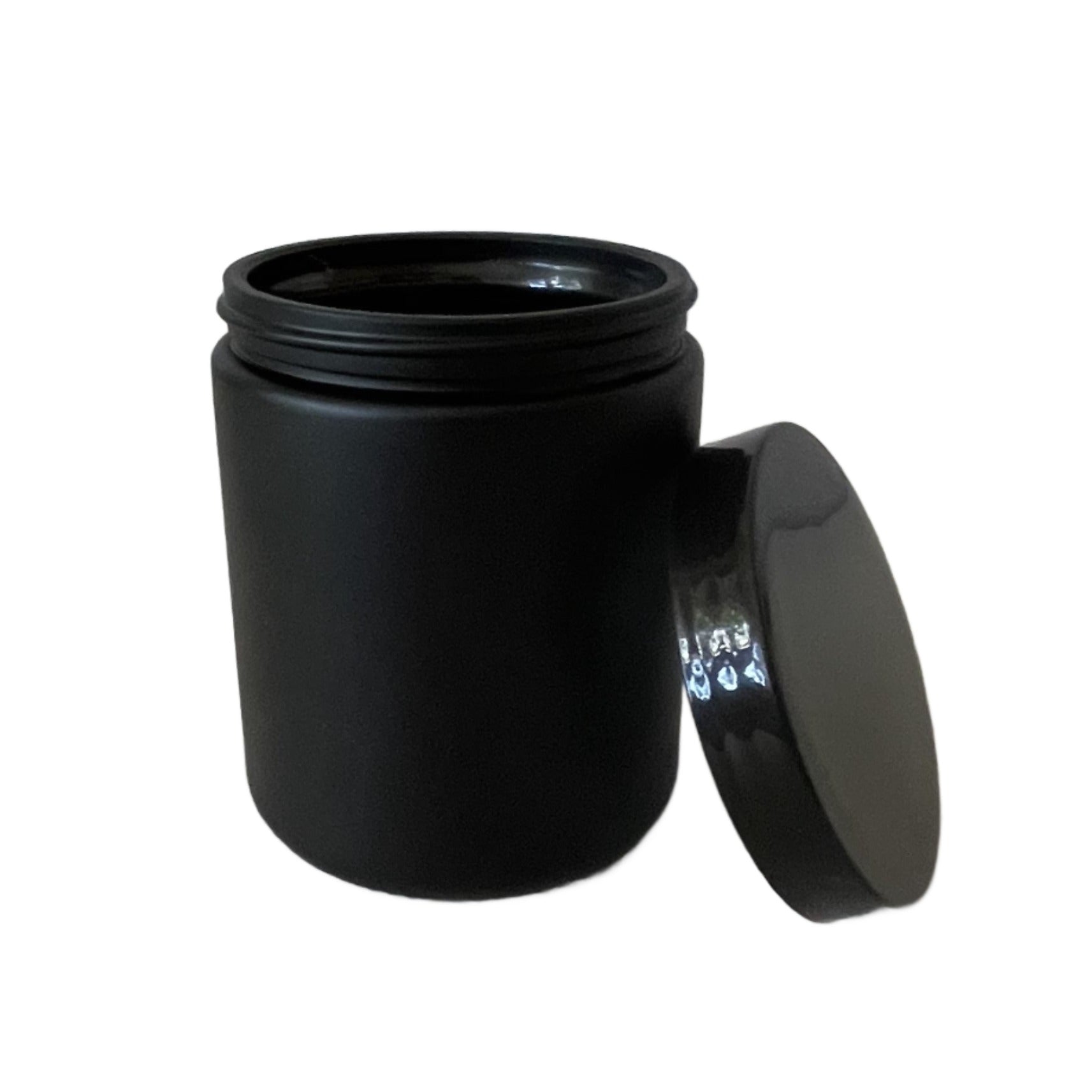 Black Jar with Black Lid - 250mls