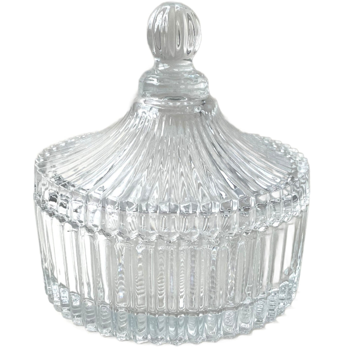 extra large white circus candle glass