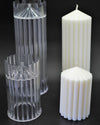 Fluted Pillar Tall PVC Candle  Mould