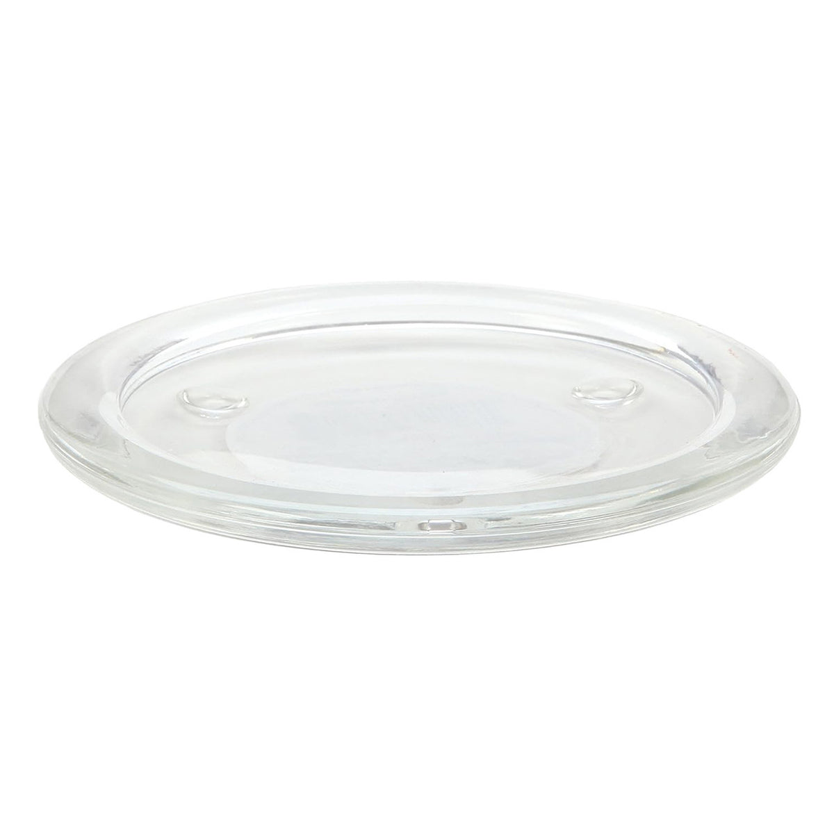 round glass candle plate – medium candle jar