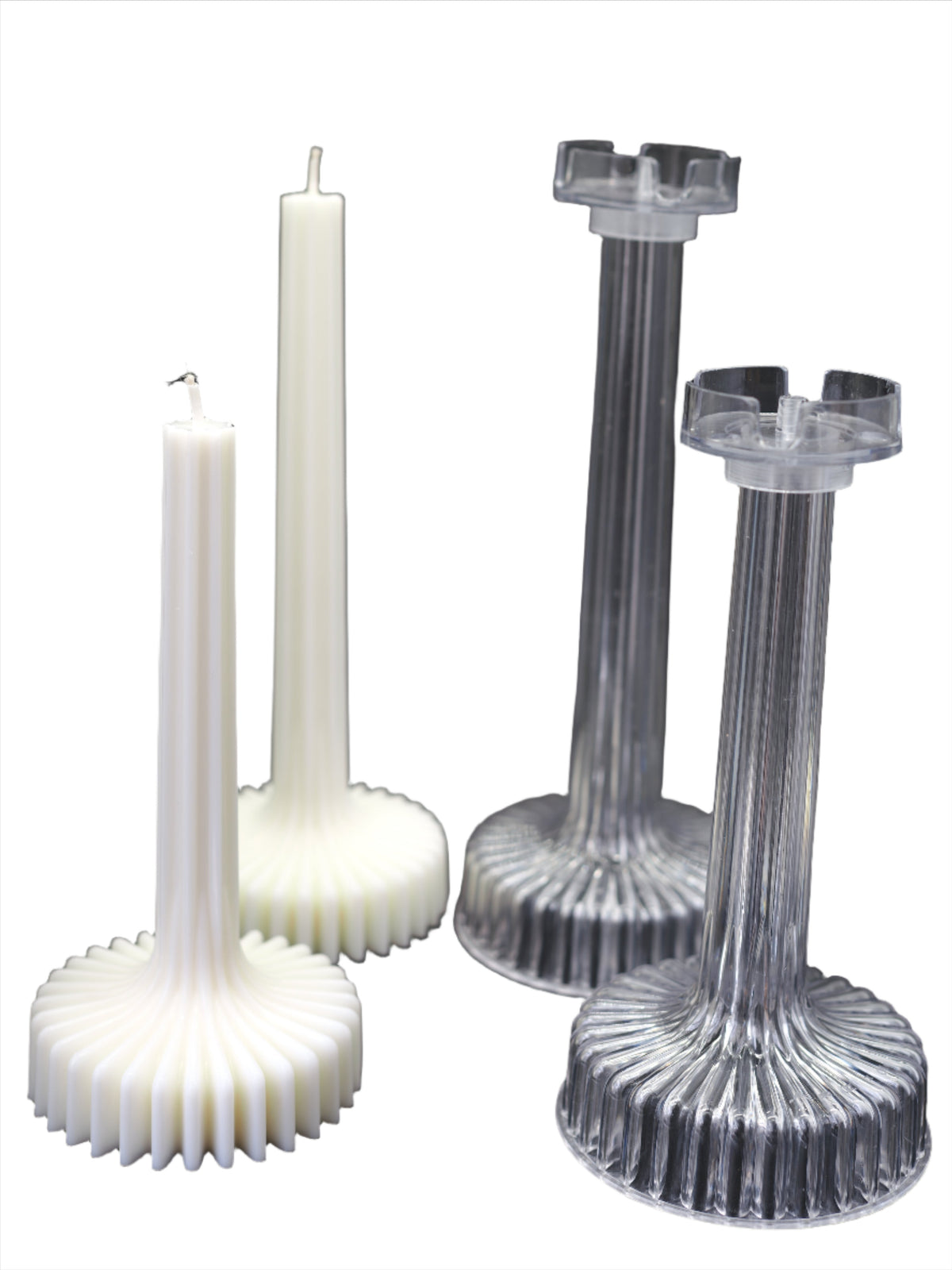 Pleated Skirt Medium PVC Candle Mould