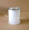 Metro Jar - Medium White Candle Glass