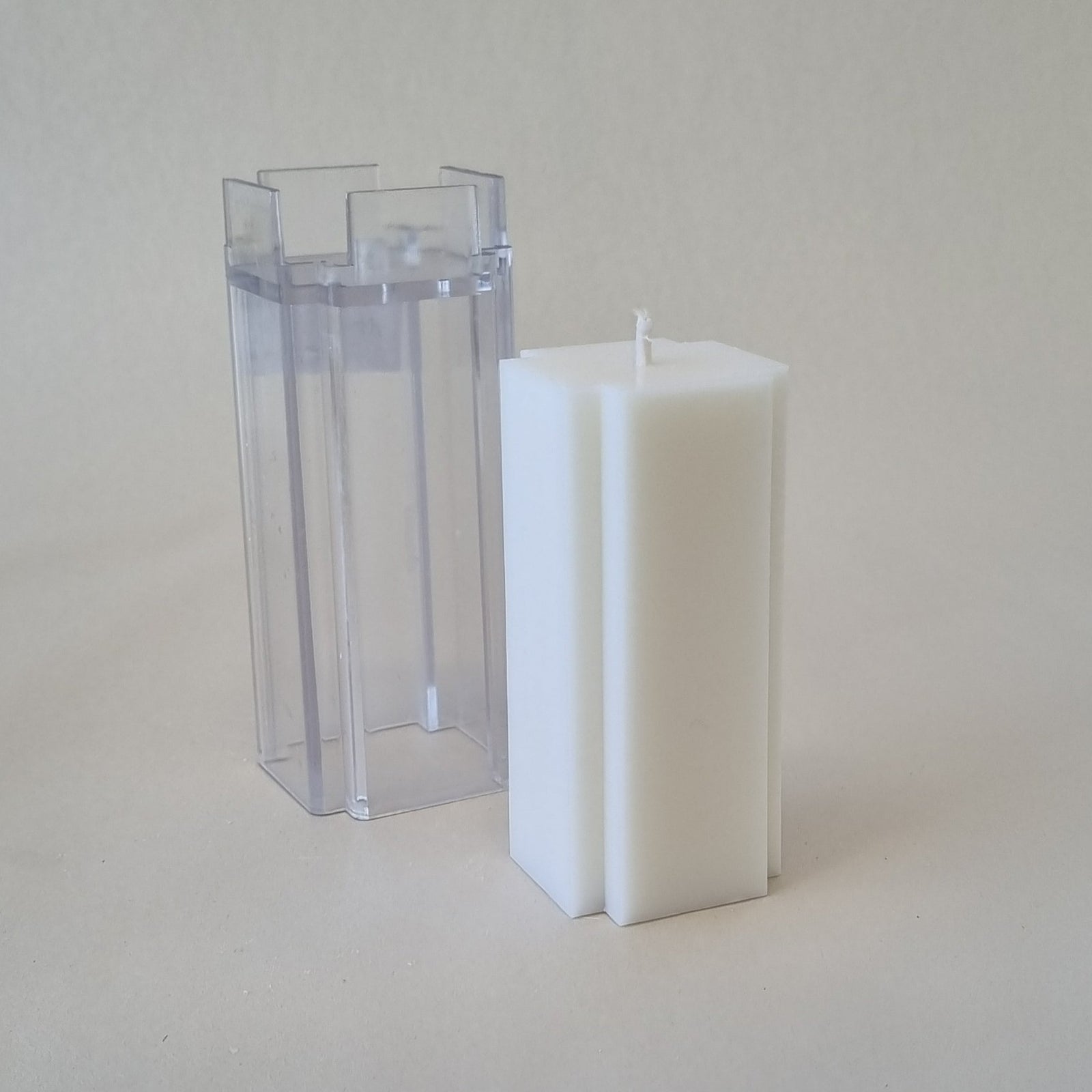 Double-edged square column PVC candle mould