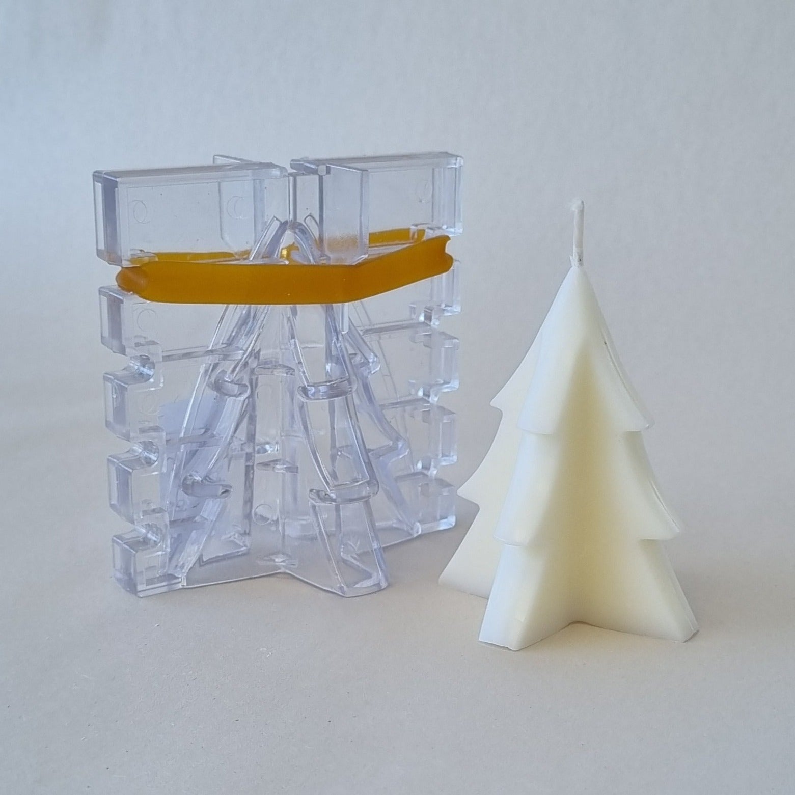 Christmas tree shaped PVC candle mould
