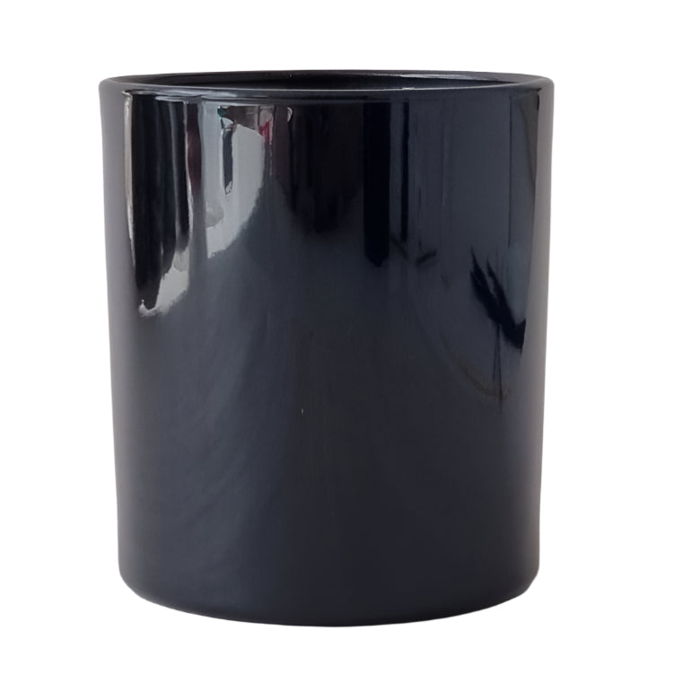 classic extra large oxford candle jar in gloss black