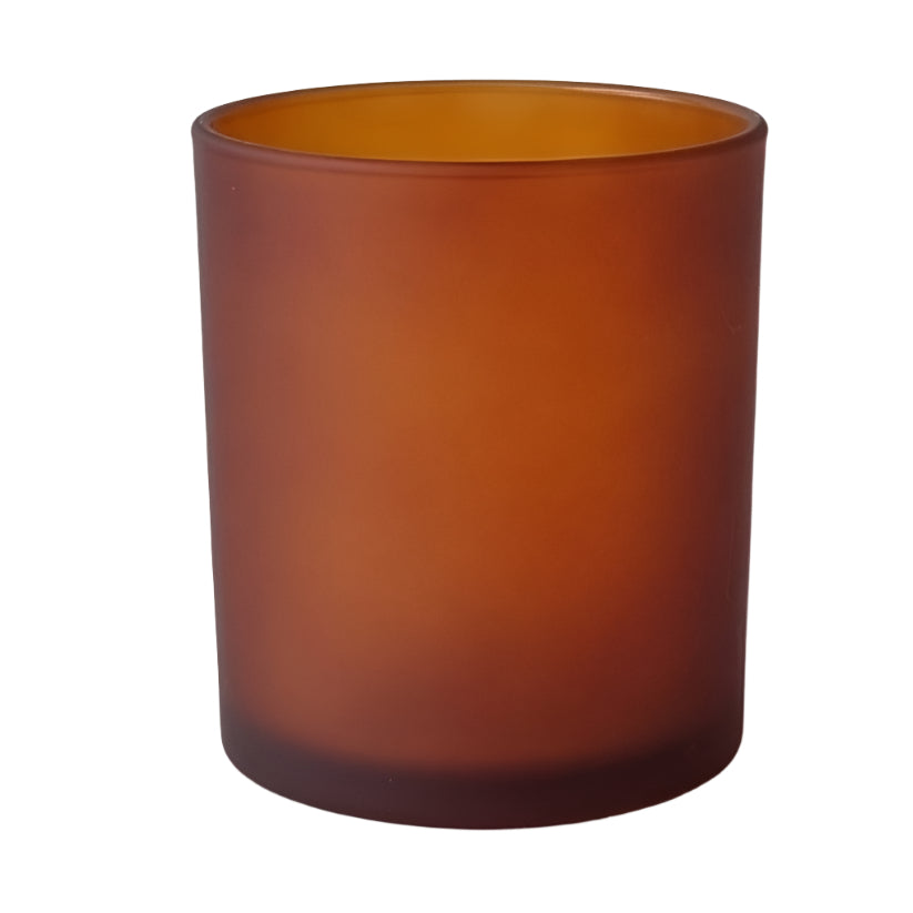 Classic Extra Large Oxford Candle Jar - Frosted Amber Exterior