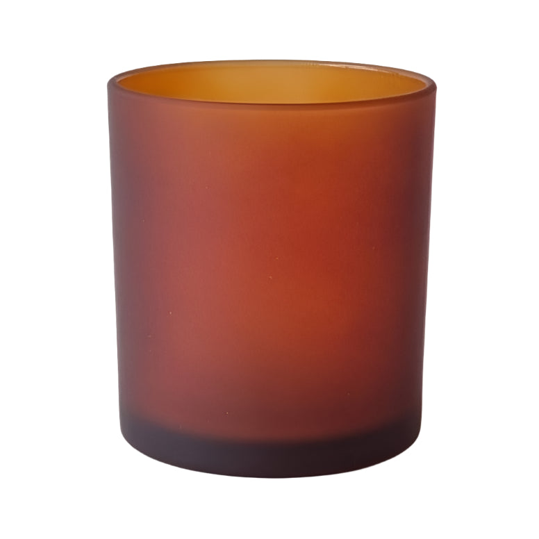 Large classic oxford candle jar in frosted amber