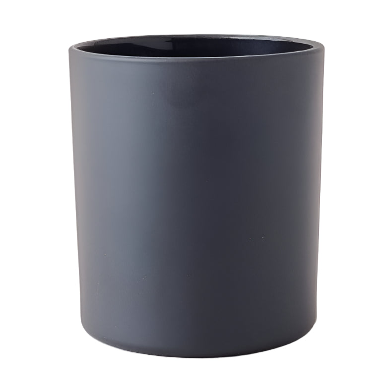 classic extra large oxford candle jar in matte black