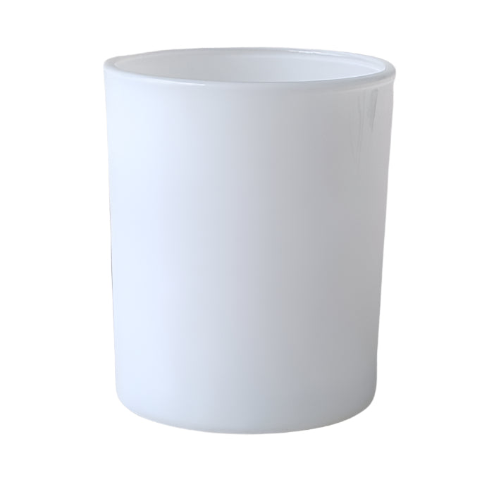 Gloss white medium Oxford candle jar