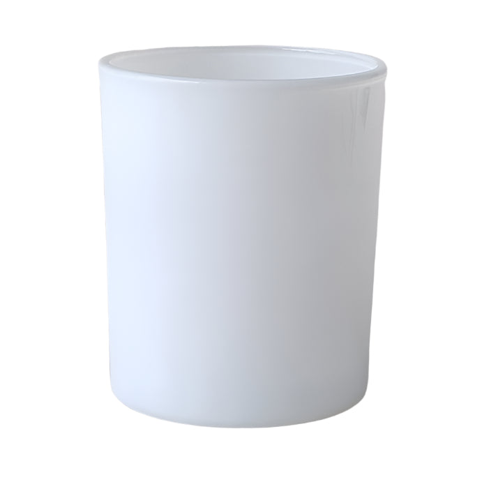 Large classic oxford candle jar in gloss white