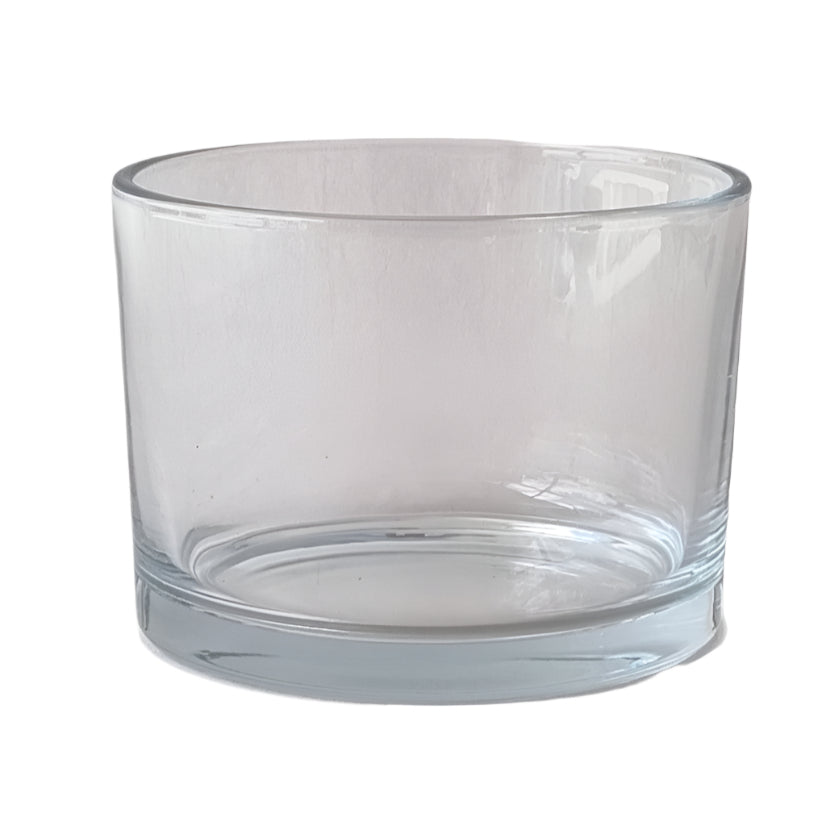 Classic extra large short Oxford candle jar in a clear finish