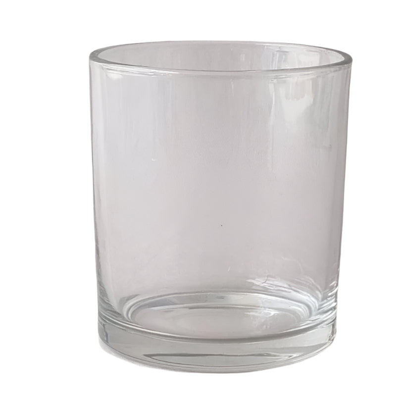 Large classic oxford candle jar in clear glass