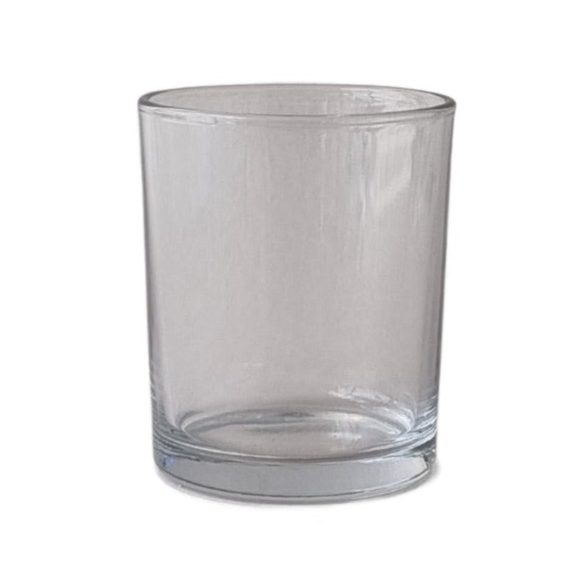 Clear glass medium Oxford candle jar